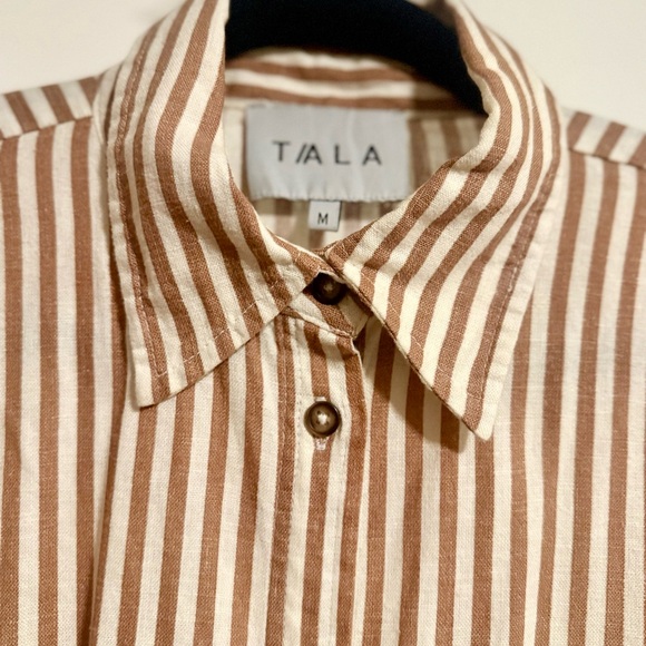 TALA | The Essential Striped Linen Shirt | Medium - Picture 3 of 8